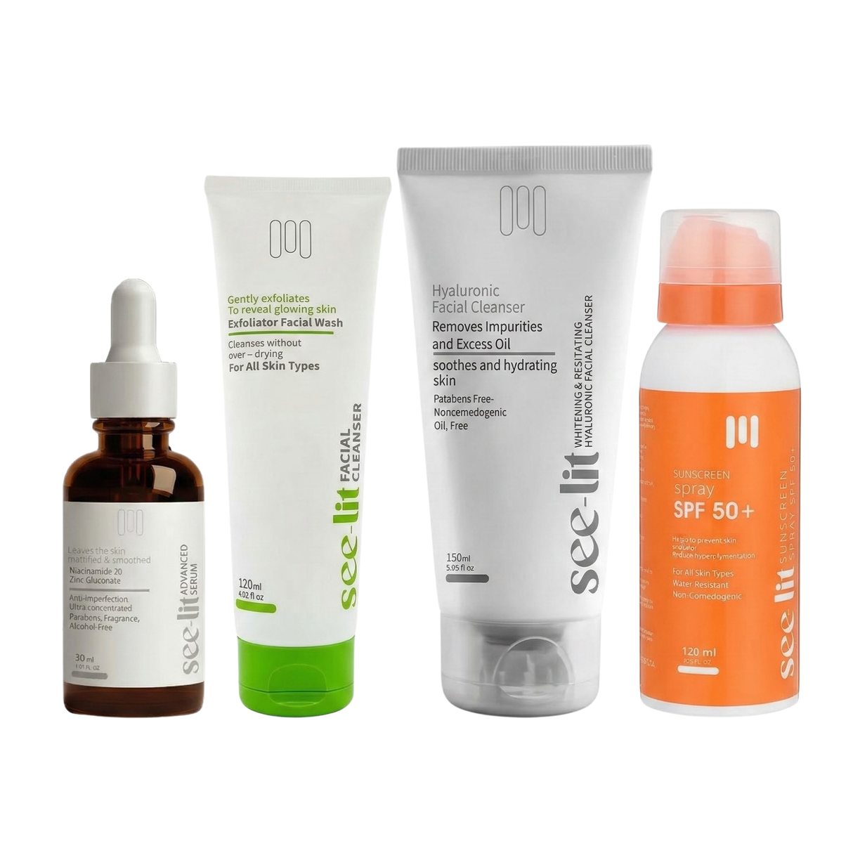 Sun screen+ Claenser + Advance+hyalu