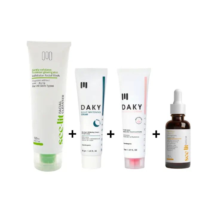 روتين تبييض وتوهج الوجه والجسم